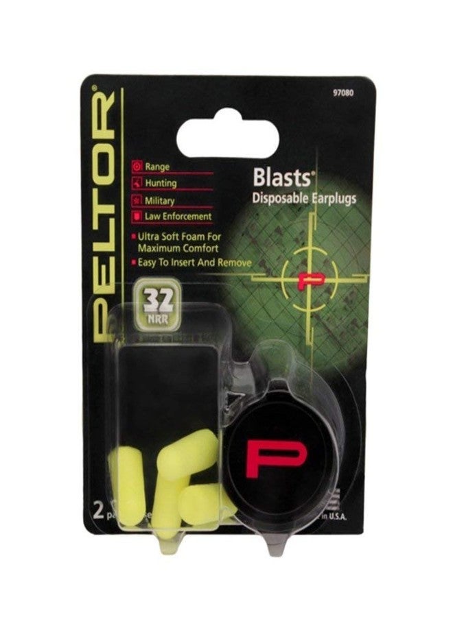 بيلتور سدادات أذن للاستخدام مرة واحدة من نوع AEARO EAR AO SAFETY EAR BLASTS، معدل تخفيف الضوضاء: 33 ديسيبل / العبوة: بطاقة نفطة / العدد: 3 أزواج - Image 2